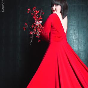 : Lady in red