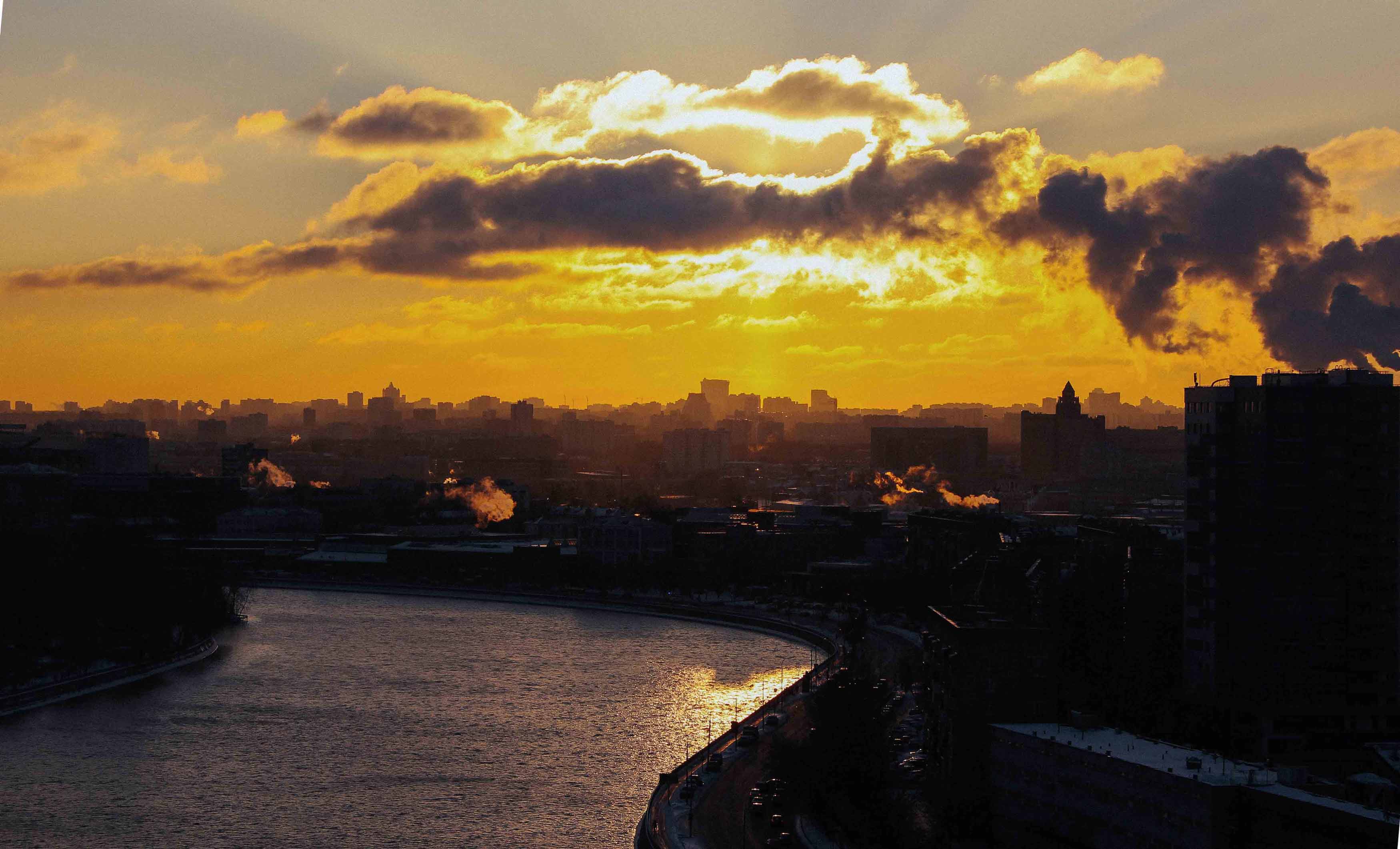 Сегодняшний закат в москве