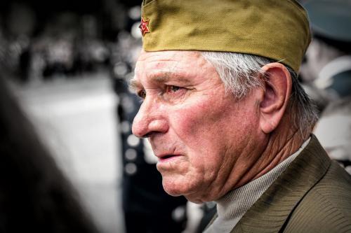 На параде Победы