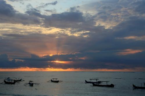 Sunset in the sea