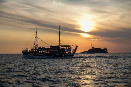 Boats on the sunset