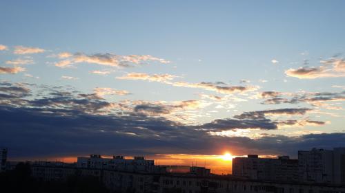 Закат в городе