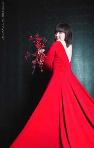 Lady in red