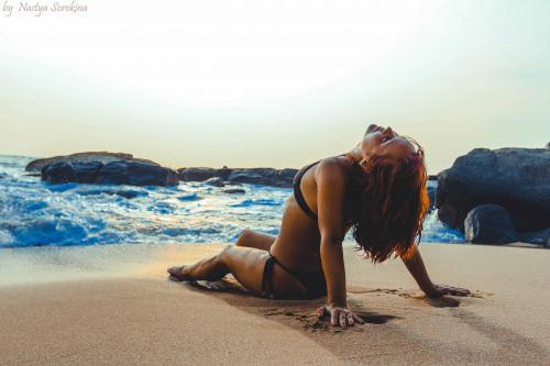 on the beach