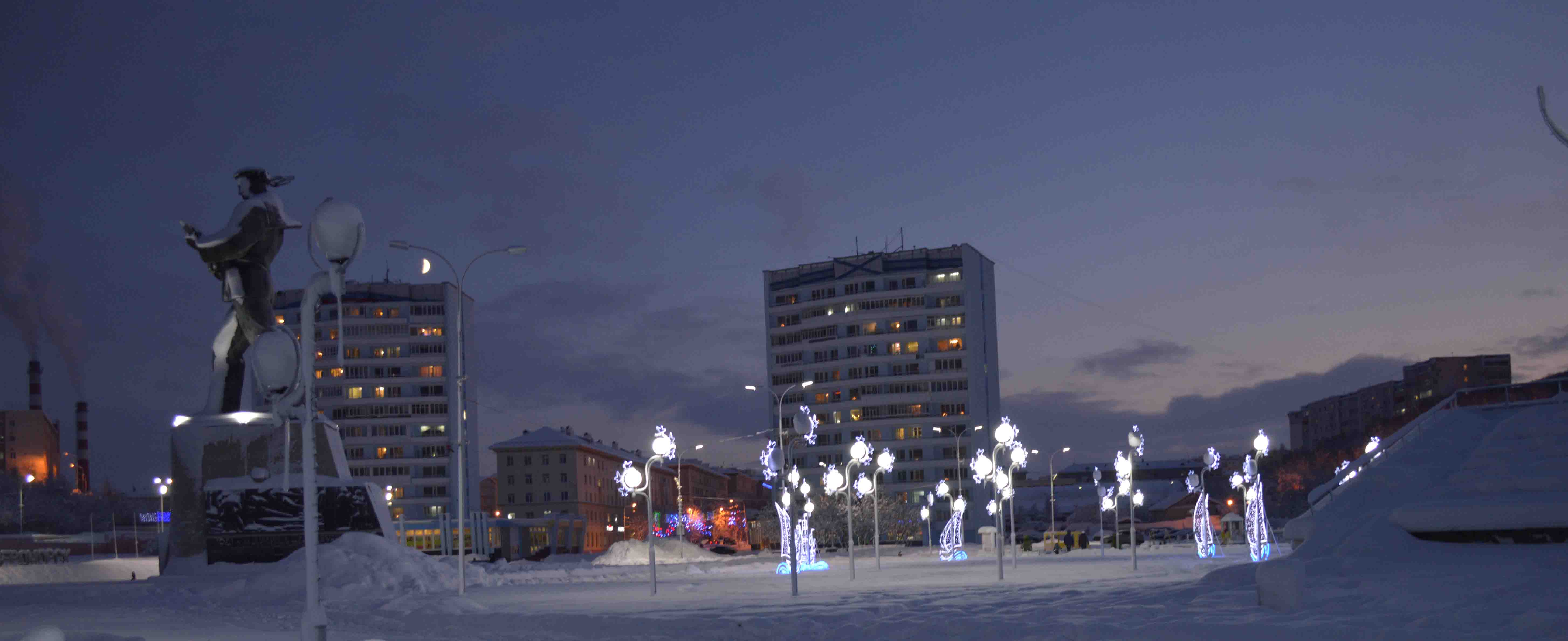 Ночной Североморск