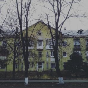 : yellow old house