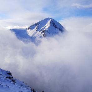 : The top Vihren Pirin mountain Bulgaria