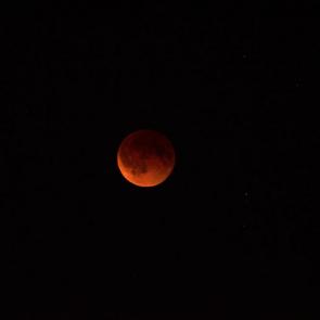 : Red moon.
