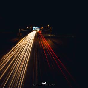 : night road